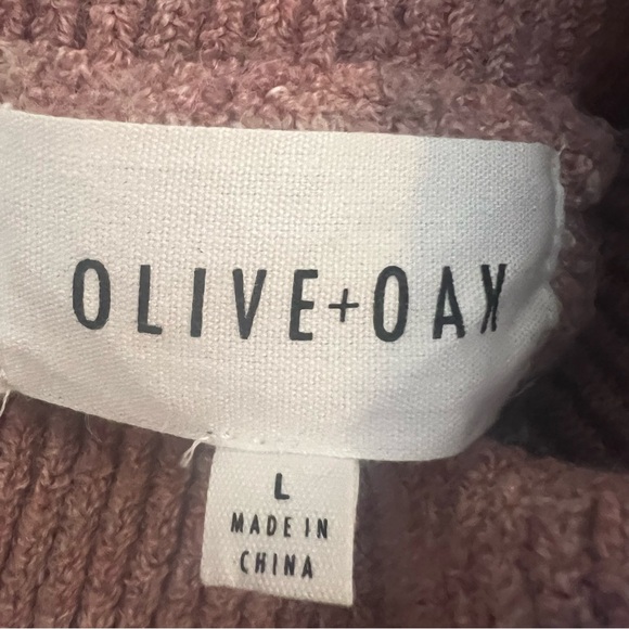 Olive & Oak Checkered Turtleneck Sweater Size Large Pink Women’s Soft plaid - Picture 3 of 7